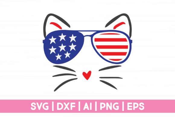 Cat Face USA Flag SVG Review for Embroidery Projects