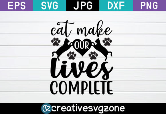 Cat Make Our Lives Complete Embroidery Design Review