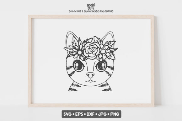 Cat with Flower Crown SVG Review