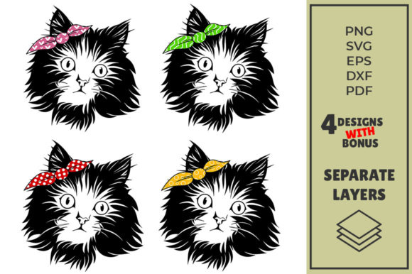 Cute Cat Head with Tie Embroidery Design Review