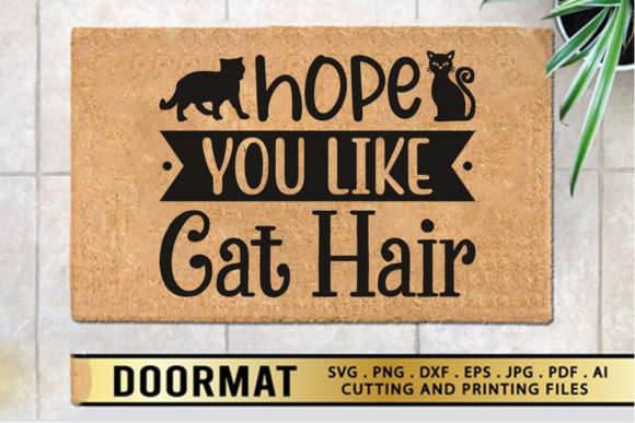 Doormat Svg Design for Cat Lovers