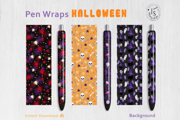 Halloween Spooky Witch Cat Pen Wraps PNG Review