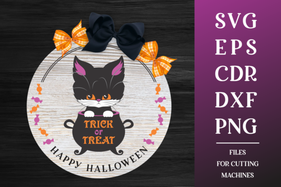 Trick or Treat Halloween Round Sign SVG Review