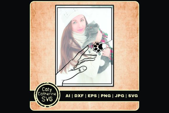 Woman's Hand Cat Paw Print Photo Frame Embroidery Review